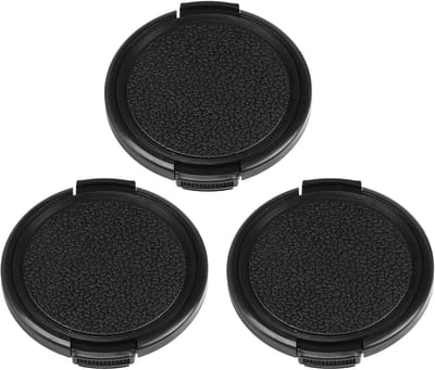 Cameralensdop Set - Lenshoesjes Bescherming - Camera Beschermen - Snelle Kliksluiting - 55mm - Zwart