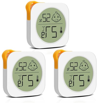 Digitale Hygrometer en Thermometer voor Binnengebruik met Mini LCD Display - Set van 3 voor Woonkamer, Slaapkamer en Kantoor