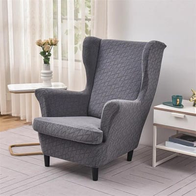 Jacquard Oorfauteuilhoes Stretch Oorfauteuilbankhoezen Elastische Antislip Fauteuilhoes met Kussenhoes Beschermer Woondecoratie