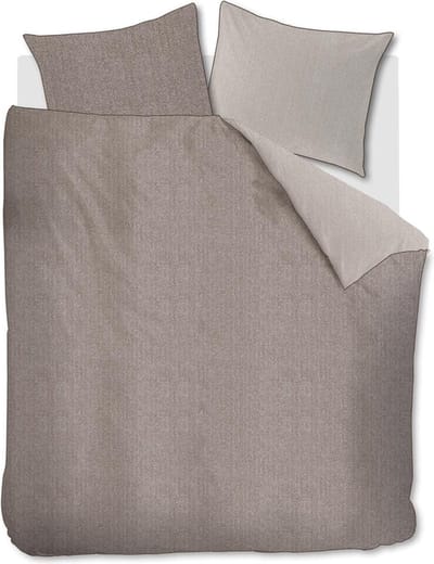 Riviera Maison Chevron Weave dekbedovertrek - Tweepersoons - 200x200/220 - Bruin