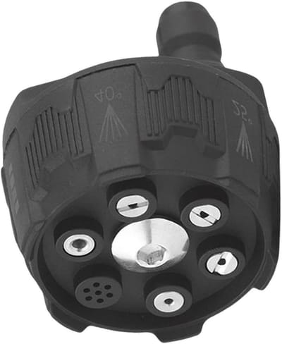 Slangmondstuk Hogedrukreiniger - Sproeikop Vervanging - Auto Wassen - 6 Sproeistanden - 1/4 Inch Koppeling - Zwart