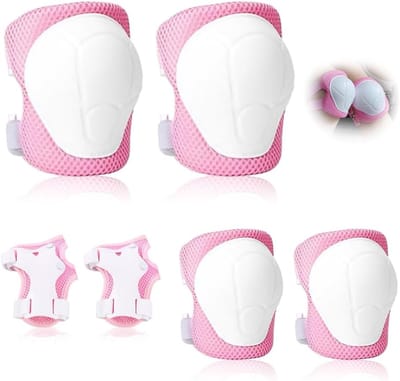 Kinder Beschermingsset - Valbescherming Sport - Actieve Kinderen - Compleet Set - Leeftijd 3-8 - Roze