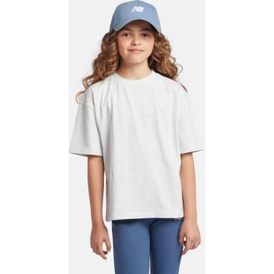 New Balance Grade Girls Small Logo Jersey T-shirt Ash Taglia: 7-8 | Camicie Outlet | kids