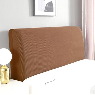 Effen kleur pluche dikke elastische all-inclusive bedhoofdhoes bedhoofd rugbescherming stofhoes hoofdeindehoes voor thuis AA 220-240cm