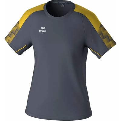 Erima Evo Star T-Shirt Dames - Grijs / Geel | Maat: 34