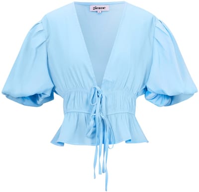 Gimme - Breeze Top – Luchtige Zomerse Top – Comfortabel Geweven Shirt voor Lente & Zomer - Blauw - Maat S