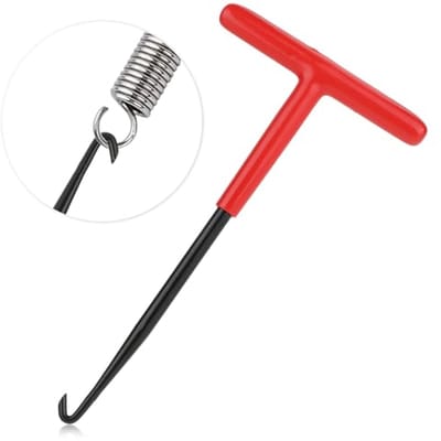Veerhaak voor Motorfiets - Veerspanner T-haak 16 x 8 cm voor Scooter en Bromfiets