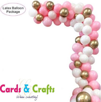 Cards & Crafts Ballonnen boog - 112 delige Ballonnen set - Roze - Babyshower Meisje