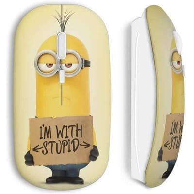 Minion Ik ben met een stomme draadloze muis