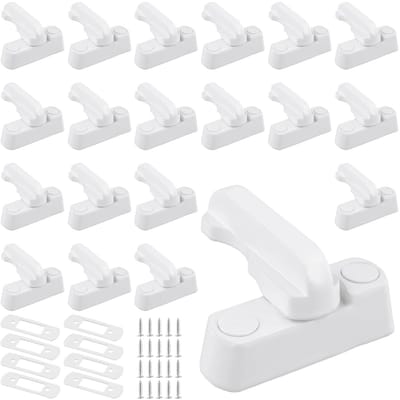 Dailygoods- Raamslot 20 Stuks - Raambeveiliging Kind - Veiligheidssloten - Raamgrendel - Raamsloten - Eenvoudig te Reinigen