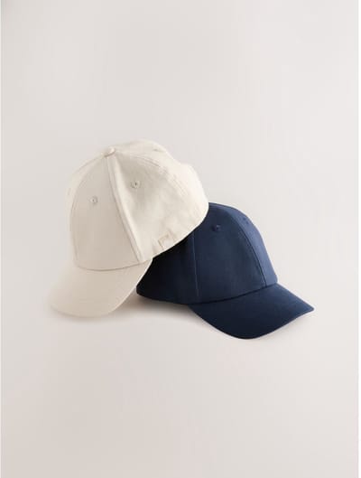 Next - Jongens - Set van 2 baseballpetten van 100% katoen - Blauw