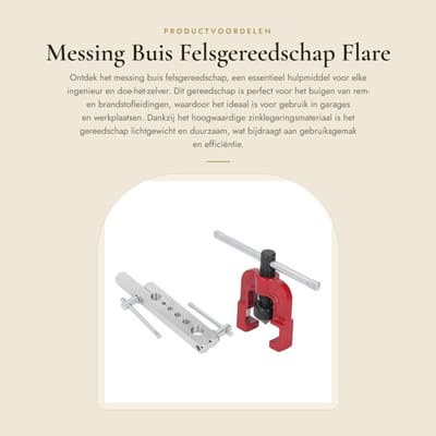 Dailygoods- Felsgereedschap 3/16in - 1/4in - 5/16in - 3/8in - 1/2in - 5/8in - Zinklegering, Lichtgewicht, Geschikt voor Dunwandige Buizen - Buisgereedschap