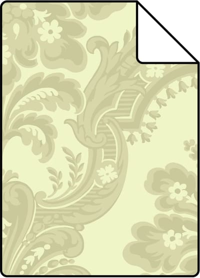 Proefstaal Origin Wallcoverings behang ornamenten lichtgroen - 26,5 x 21 cm - 346525-S