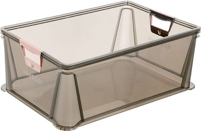 keeeper Opbergbox Luis 45 liter grijs transparant