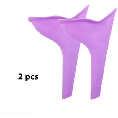 Couleur violet 2 pièces Urinoir pour femmes, voyage en plein air, Camping, urinoir Portable pour femmes, Silicone