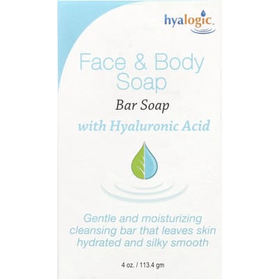 Hyalogic, Face and Body Soap with Hyaluronic Acid, 4 oz (113.4 g)