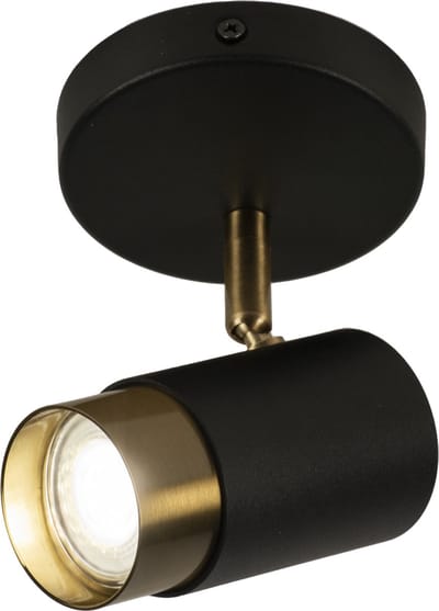 Lumidora Opbouwspot 74809 - ISAURA - GU10 - Zwart - Goud - Messing (kleur) - Metaal - ⌀ 10 cm