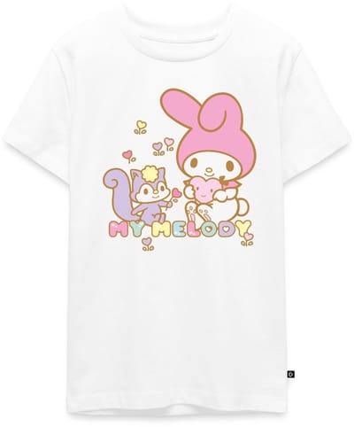 My Melody Plukt Hartbloemen Met Risu Premium T-Shirt Tiener