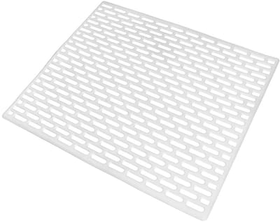Gootsteenmat Rubber Wit 33x28 cm - Afdruipmat - Spoelbakmat - voor Keukenspoelbak