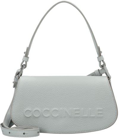 COCCINELLE Leren handtas schoudertas Myrtha Maxi Log Mini Crossbody Bag Snow Lichtblauw