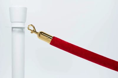 Afzetkoord Velours | Rood - Messing