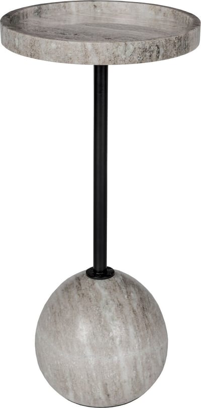 Zuiver Cocktail Bijzettafel Rond 25 cm Marmer - Grijs