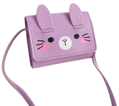 Kinder Tasje - Konijn Lila | 11,5 x 9,5 x 4 cm | Kunstleer | Meisjes Schoudertasje | Fashion Favorite