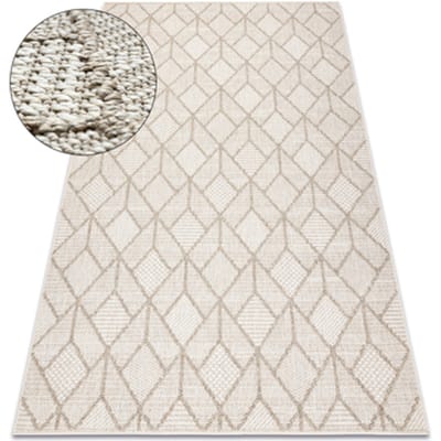 Kleden Rugsx Tapijt JERSEY 19231 beige - Geometrisch structuree 60x100 cm