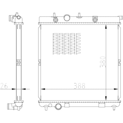 Radiator, motorkoeling NRF 550016