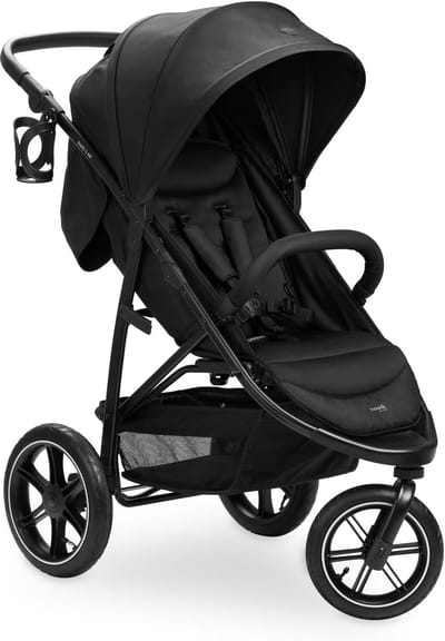 Kinderbuggy - Driewieler buggy - Comfortabel reizen - Luchtbanden met vering - Tot 22 kg - Zwart
