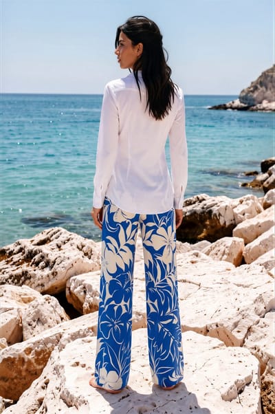 MI PIACE - Travel Blouse Uni 60840 White - Maat : XL