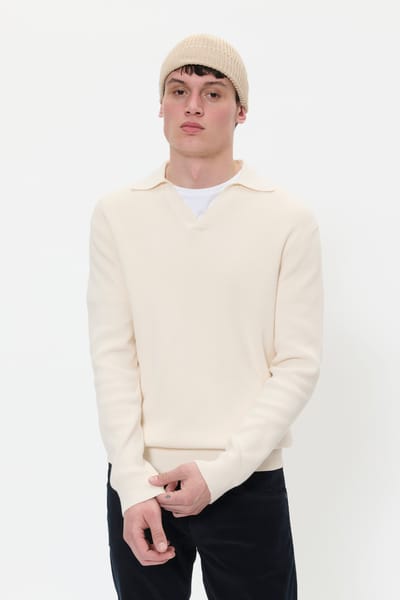 Gebreide pullover met ribboorden, model 'kollo'