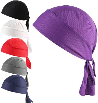 Set van 6 fietsmutsen - 6 kleuren - Vochtregulerende mutsen - Koel en ademend - Geschikt voor motorrijden, sporten en dagelijks gebruik - Unisex - Stijlvol en veelzijdig