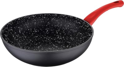 Wok Pan 26 cm Forged Aluminium Inclusief Inductie Geschikt