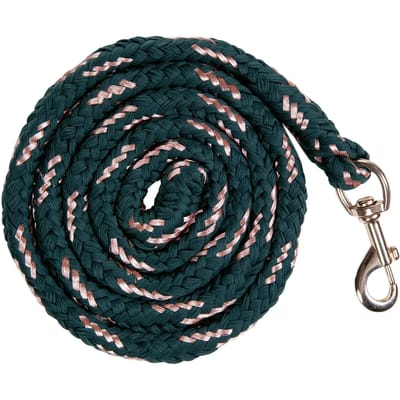 HKM Rosegold Longe Lijn met Karabijnhaak - Groen/Roségoud