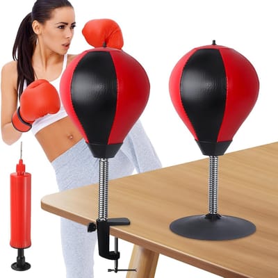 Veilige Tafel Bokszak met Sterke Zuignappen en Klem, Stressverlichting voor Thuis en Kantoor, Leuk Cadeau voor Koks en Collega's