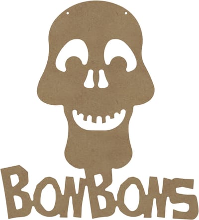 Gomille MDF Hanger Doodshoofd Halloween Decoratie Bonbons.