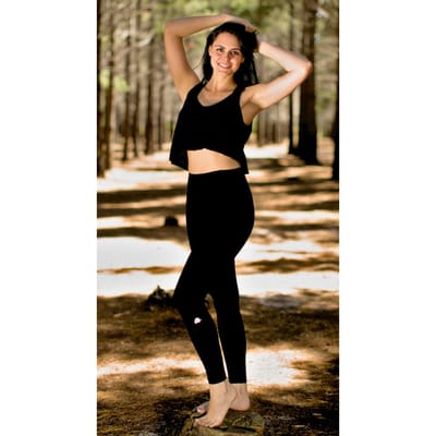 Naadloze Leggings voor Dames Zwart
