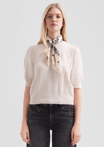 Q/S designed by - Dames pull - Maat XS - Vrouwen - Creme - polyester