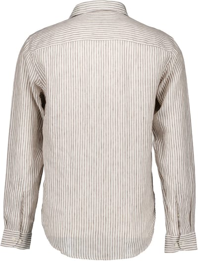 Eton - Overhemd Beige Eton Striped Linen Shirt Lange Mouw Overhemd Beige 100014794