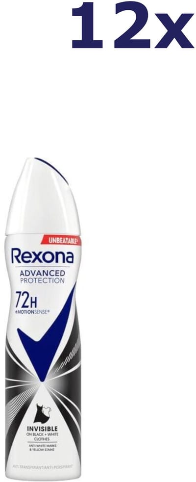 12x Rexona Deo spray - 150ml - Onzichtbaar 72h