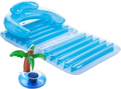 Opblaasbare ligstoel - Lounge Chair Luchtbed - Incl. Zwembad Palmboom Bluetoothspeaker