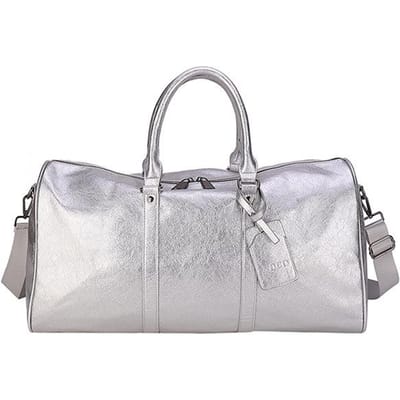 Sac de Voyage Cabine Grande Capacité pour Hommes et Femmes, Court Séjour d'Affaires, Commuting, Imperméable, Sac de Rangement pour Vêtements Ménagers, Sac de Voyage argenté