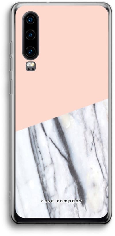 Case Company® - Hoesje geschikt voor Huawei P30 hoesje - A touch of peach - Soft Cover Telefoonhoesje - Bescherming aan alle Kanten en Schermrand