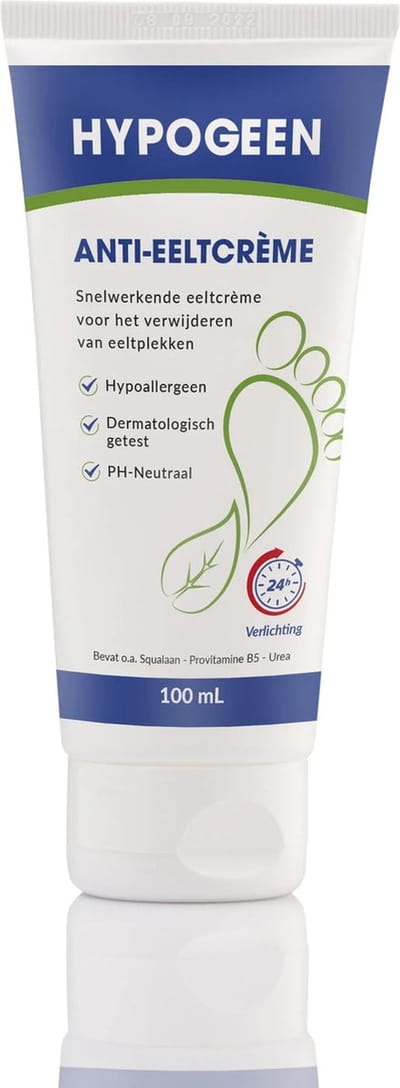 Hypogeen Eelt- & Klovencrème - Eeltcrème voor Voeten met 20% Ureum - Intensieve Verzorging bij Hielkloven, Eelt en Droge Hielen - Met Sheaboter, Squalaan & Panthenol - 100 ml