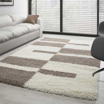 Gala Shaggy Tapijt, Langpolig, Beige-Crème 60x110