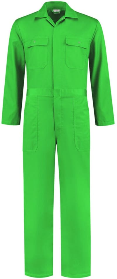 Top Rock Overall OVPK6535-007 drukknoop poly/katoen - Appelgroen - 60 - werken / verkleden / carnaval