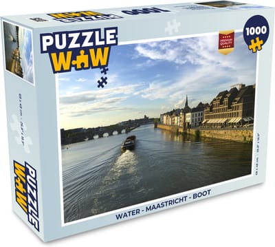 Puzzel Water - Maastricht - Boot - Legpuzzel - Puzzel 1000 stukjes volwassenen