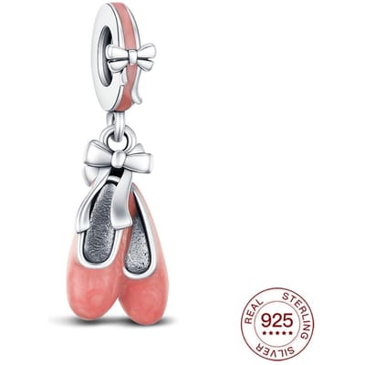 Nouveau Breloque Cuivre Rose Chaussure de Ballet Pendentif Fabrication Pièce de Bijou Pour Bracelet Classique Femmes Bijoux Élégants Cadeaux DIY CHINA white