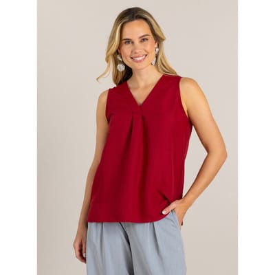 IVY BEAU Geneva Tops - Stone Red - maat 36